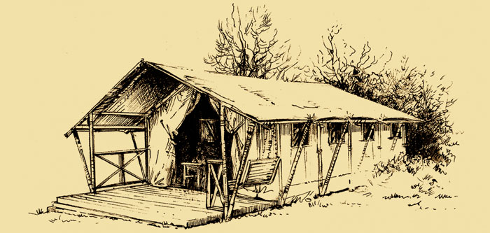 Zeichnung eines Zelte