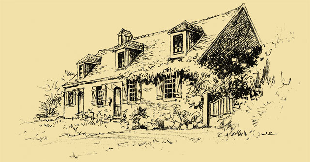 Zeichnung eines Hauses