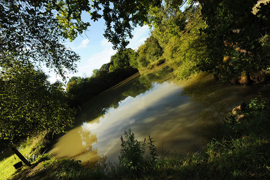 Afbeelding landschap met meer